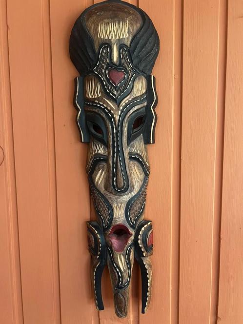 handgesneden houten zuid-Afrikaans tribaal masker., Antiek en Kunst, Kunst | Niet-Westerse kunst, Ophalen of Verzenden