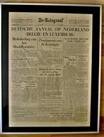 Voorpagina Telegraaf 10 mei 1940, Verzamelen, Militaria | Tweede Wereldoorlog, Ophalen of Verzenden, Landmacht, Nederland, Boek of Tijdschrift