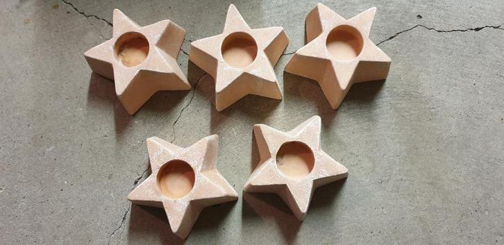 Aardewerk waxinelicht houder (13) nieuw, Huis en Inrichting, Woonaccessoires | Kandelaars en Kaarsen, Nieuw, Minder dan 25 cm