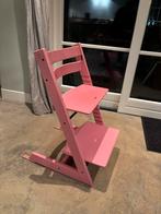 Stokke Tripp Trapp roze met babyset en gratis kussens, Ophalen, Gebruikt, Meegroeistoel, Gordel(s)