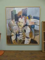 Olieverf schilderij van Martin Sjardijn 91,5 x 101,5 cm 1977, Ophalen
