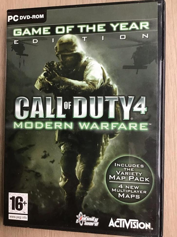 Call of Duty 4: Modern Warfare - PC Game met handleiding, Spelcomputers en Games, Games | Pc, Gebruikt, Shooter, Vanaf 16 jaar