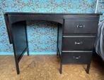 Vintage donkerbruin/zwart bureau, Huis en Inrichting, Bureaus, Ophalen, Gebruikt