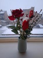Vaasje met kunst rozen, Huis en Inrichting, Kamerplanten, Ophalen, Overige soorten, Halfschaduw, In pot