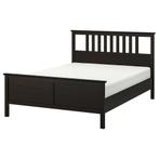 Hemnes bed ikea 160x200, Huis en Inrichting, Slaapkamer | Bedden, Ophalen, Gebruikt, Zwart, Tweepersoons