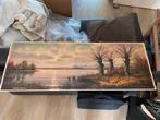 Klassiek Schilderij F.J.L. Geronson - Landschap Ingelijst, Ophalen of Verzenden