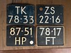 4 Oude Nederlandse Kentekenplaten -als lot, Ophalen of Verzenden