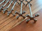 Antiek messenleggers met zilver kruis, Ophalen of Verzenden