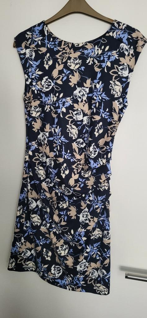 Blauwe nette jurk van Kaffe, Kleding | Dames, Jurken, Zo goed als nieuw, Maat 36 (S), Blauw, Knielengte, Ophalen of Verzenden