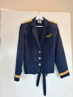 Stewardess kostuum maat M – carnaval / themafeest, Ophalen of Verzenden, Zo goed als nieuw, Blauw