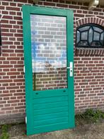 Hardhouten achterdeur 82,5x201cm., Doe-het-zelf en Verbouw, Deuren en Horren, Ophalen, 80 tot 100 cm, 200 tot 215 cm, Glas