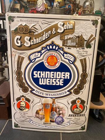 Metalen Schneider Weisse Reclamebord beschikbaar voor biedingen