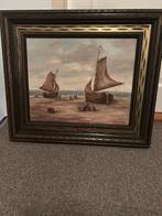 olie schilderij zeegezicht, Antiek en Kunst, Ophalen of Verzenden