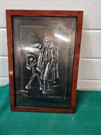 Schilderij tekening vrouw met ezel kreta 1962, Huis en Inrichting, Woonaccessoires | Schilderijen, Tekeningen en Foto's, Ophalen of Verzenden