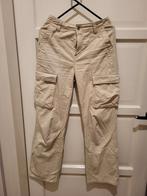 Bershka Beige Cargo Broek - Maat 36, Beige, Zo goed als nieuw, Maat 36 (S), Lang