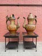 Antieke Tibetaanse grote theepot van koper en messing, Ophalen of Verzenden
