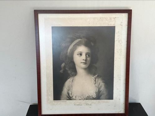 1904 antiek gravure Comtesse Potocka 29/34 cm, Antiek en Kunst, Kunst | Etsen en Gravures, Ophalen of Verzenden