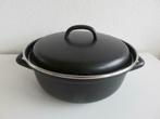 zwarte emaille braadpan 25 cm, Ophalen of Verzenden, Gebruikt, Koekenpan of Braadpan