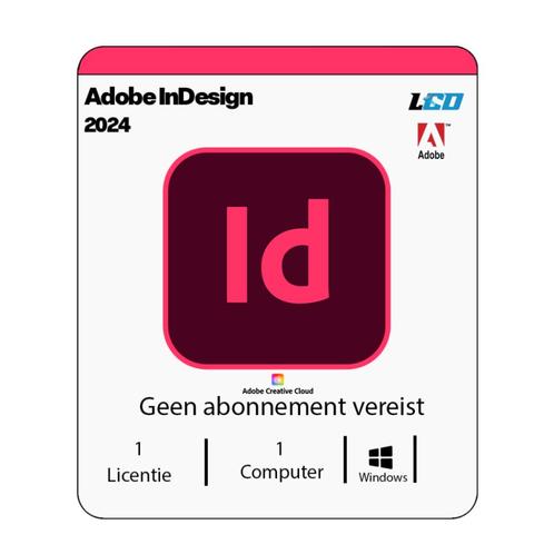 Adobe InDesign 2024 Origineel | NL | Direct Geleverd, Computers en Software, Ontwerp- en Bewerkingssoftware, Nieuw, MacOS, Windows