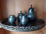 Tinnen servies op dienblad, Antiek en Kunst, Antiek | Tin, Ophalen of Verzenden