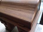 vintage houten bureau met rolluik, Huis en Inrichting, Bureaus, Ophalen, Gebruikt, Bureau