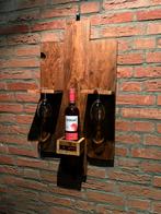 Rustiek wijnrek voor aan de muur, Ophalen of Verzenden, Zo goed als nieuw, Hout, Minder dan 50 cm