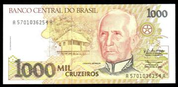 Bankbiljet - Brazilië 1000 Cruzeiros 1990 UNC beschikbaar voor biedingen