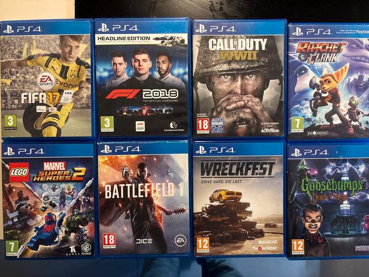 PS4 Games - Set van 8 spellen. Prijs is voor de hele set., Spelcomputers en Games, Games | Overige, Gebruikt, Overige genres, 1 speler