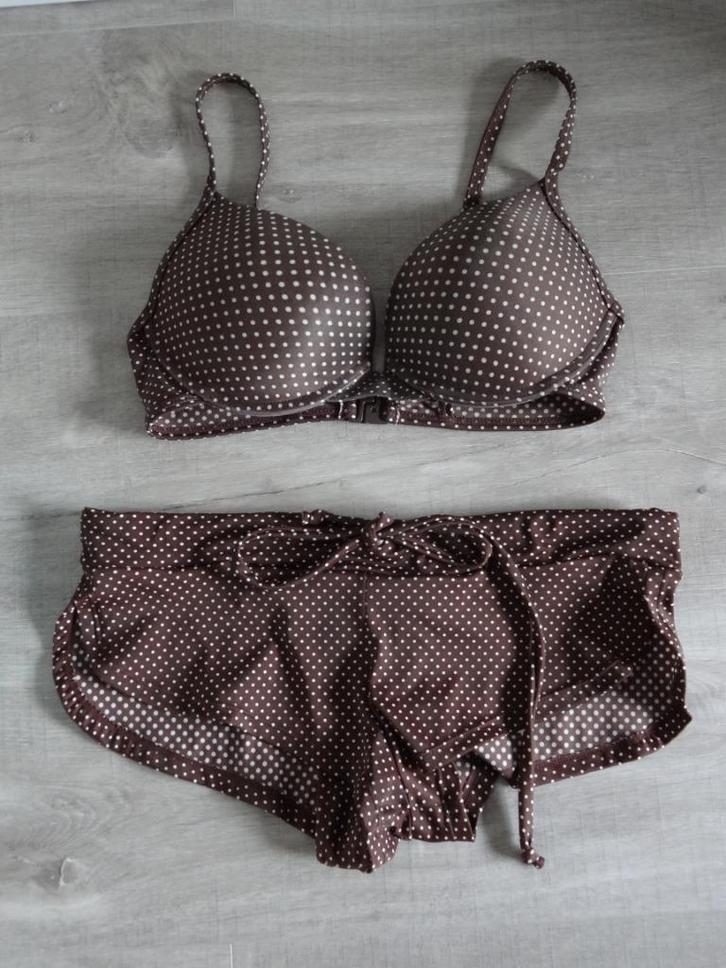 3-Delig Bikiniset Bruin Met Witte Stippen Maat 75C/S >Snelle, Kleding | Dames, Badmode en Zwemkleding, Gedragen, Bikini, Bruin