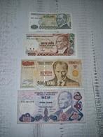 Turkije  Lira Bankbiljetten Set 4 stuks, Ophalen of Verzenden, Overige landen, Setje