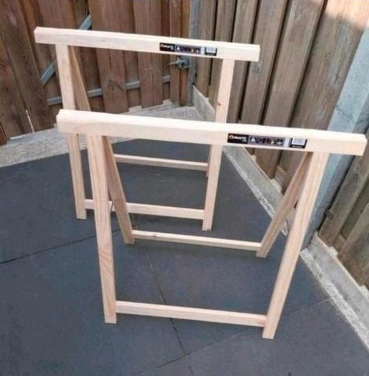 2 nieuwe schragen / 2 x schraag NIEUW!! Vaste laagste prijs, Doe-het-zelf en Verbouw, Werkbanken, Nieuw, 70 tot 120 cm, Inklapbaar
