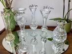 Antieke Kristallen Vazen Set van 5, Geslepen Glas Design Vaz, Ophalen of Verzenden