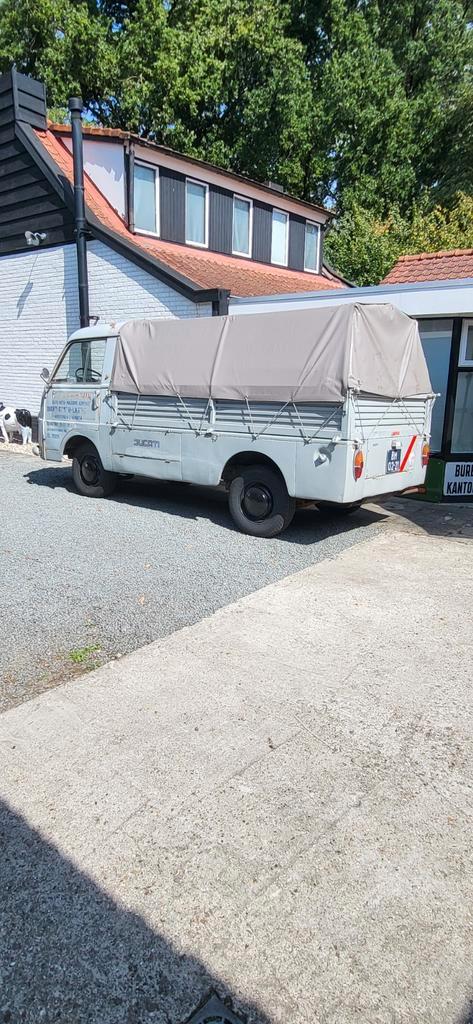 Fiat pick-up Transport Marktkraam 1966 goede rijdende staat, Auto's, Oldtimers, Particulier, Fiat, Benzine, Geïmporteerd, Zilver of Grijs