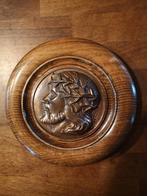 Vintage houten wandbord met afbeelding Christus, Antiek en Kunst, Antiek | Religie, Ophalen of Verzenden