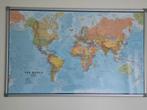 Wereldkaart magneetbord 136x86cm engels, Ophalen