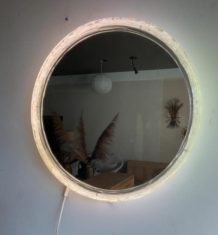 Mid Century spiegel verlichting Hillebrand stijl vintage, Huis en Inrichting, Lampen | Wandlampen, Zo goed als nieuw, Ophalen