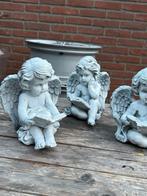 Engelenbeelden 3 stuks, Ophalen of Verzenden, Zo goed als nieuw, Beton, Engelenbeeld