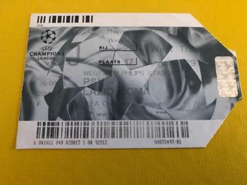 ⚽ Ticket CL PSV - Lazio Roma 2001/2002 ⚽ beschikbaar voor biedingen