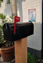 USA brievenbus in zwart gelakt satin zwart/mat., Ophalen, Zo goed als nieuw, Rvs