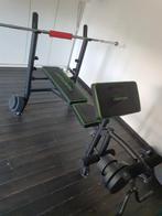 Fitnessbank, squatrek, halters en gewichten, Ophalen, Gebruikt, Fitnessbank