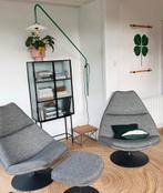 2 Artifort F510 draaifauteuils met ottoman, Huis en Inrichting, Fauteuils, Ophalen, Gebruikt, 75 tot 100 cm