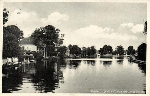 Gezicht op den Ouden Rijn, Koudekerk - 1939 gelopen, Verzamelen, Ansichtkaarten | Nederland, Gelopen, Utrecht, 1920 tot 1940, Ophalen of Verzenden