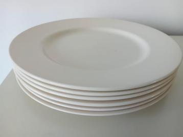 6 dinerborden 28 cm BARRATTS England Ivory White Fine Tablew beschikbaar voor biedingen