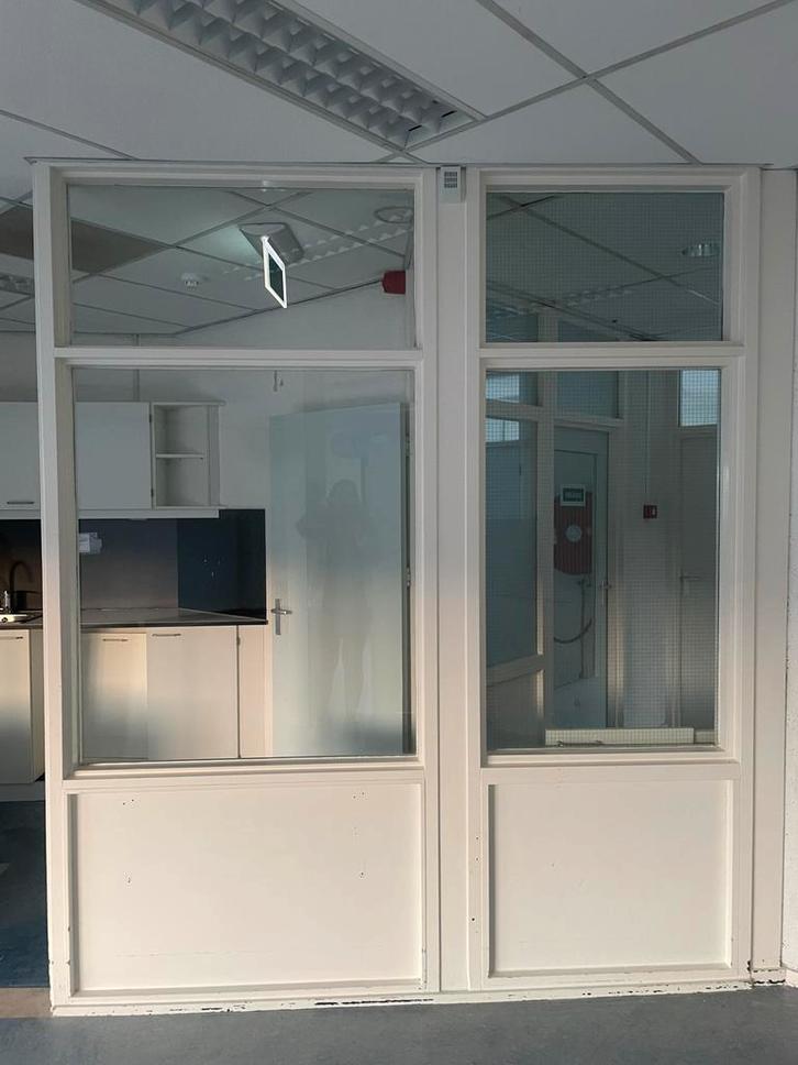 Glazen Tussenwand - Kantoor of Woning, Doe-het-zelf en Verbouw, Glas en Ramen, Gebruikt, Overige typen, Ophalen