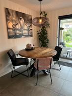 Ruime ronde industriële eettafel, Huis en Inrichting, Tafels | Eettafels, Ophalen, Zo goed als nieuw, Vijf personen of meer, Industrieel