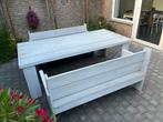Tafel met banken, Tuin en Terras, Tuinbanken, Ophalen of Verzenden, Gebruikt, Hout