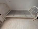 Bed frame, Ophalen, 90 cm, Eenpersoons, Wit