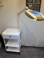 Witte werkwagen met loeplamp (schoonheidssalon), Ophalen, Zo goed als nieuw, Loeplamp