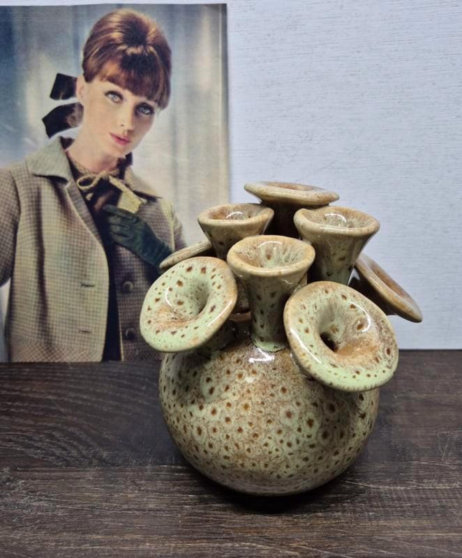 Toetervaas, 'tulpenvaas' Daan Kromhout, Huis en Inrichting, Woonaccessoires | Vazen, Overige kleuren, Minder dan 50 cm, Aardewerk of Porselein