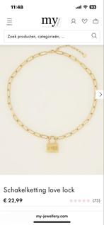 My Jewellery Gouden Ketting met AMOUR Slot, Nieuw, Ophalen of Verzenden, Goud, Overige materialen
